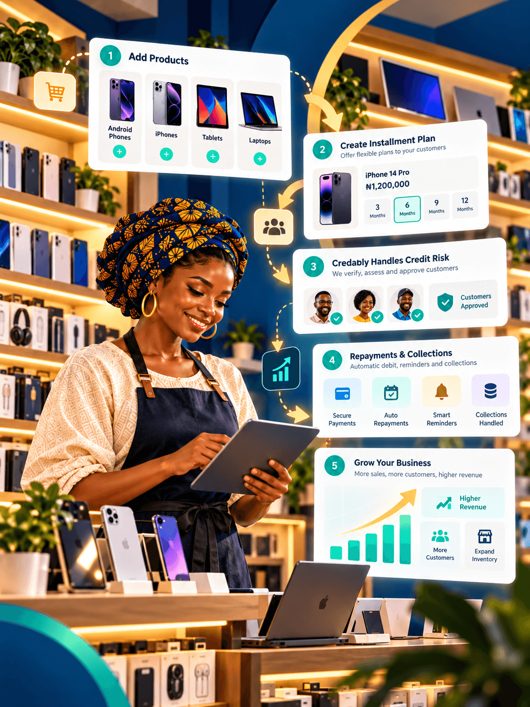 Merchant at work